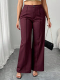 Pantaloni casual/da lavoro a gamba ampia per taglie forti da donna, design a matita