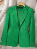 Blazer casual/elegante vintage, a maniche lunghe