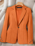 Blazer casual/elegante vintage, a maniche lunghe