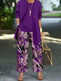 Set da 3 pezzi di moda con stampa, taglie comode