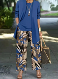 Set da 3 pezzi di moda con stampa, taglie comode